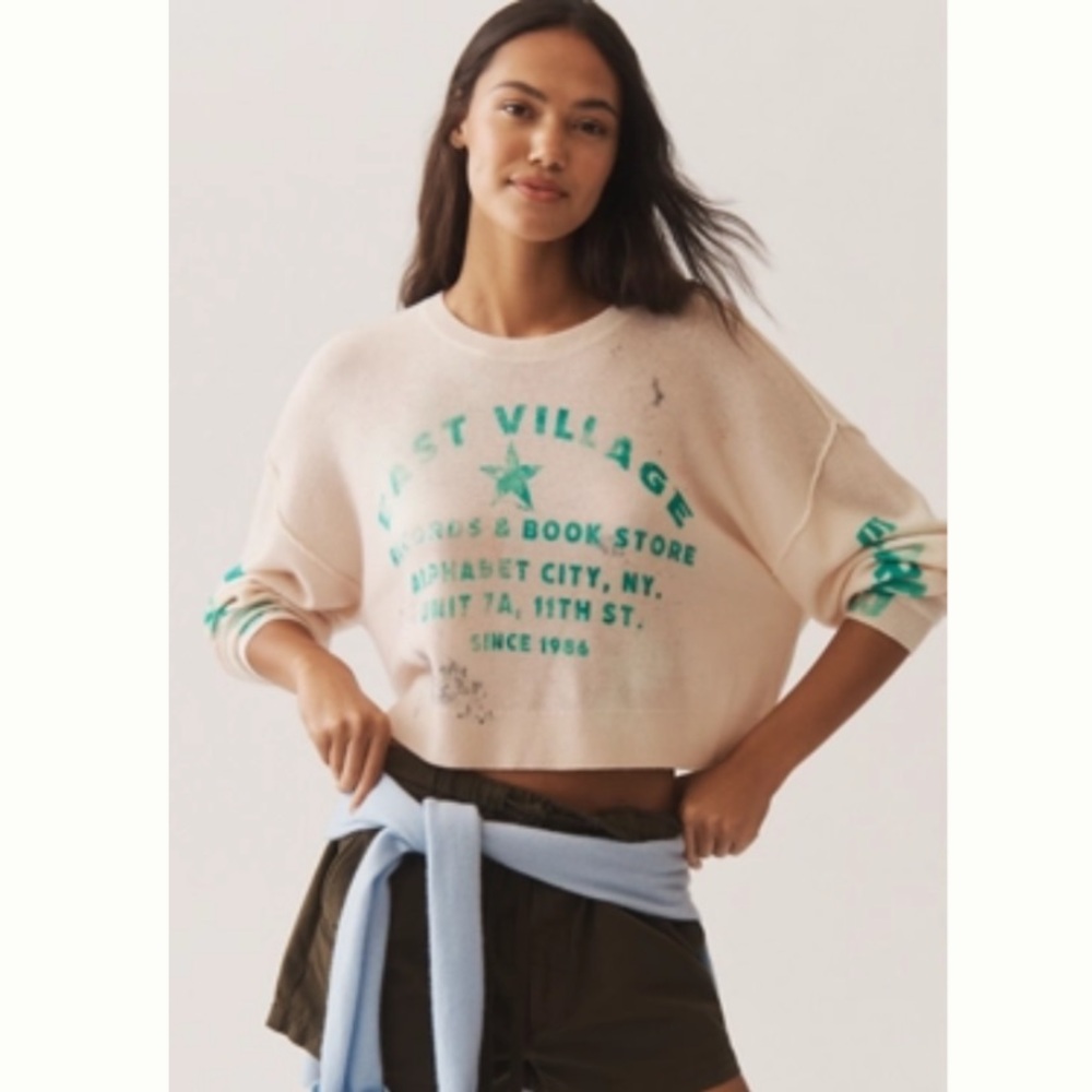 Anthropologie NYC Cashmere Crew Neck Sweater